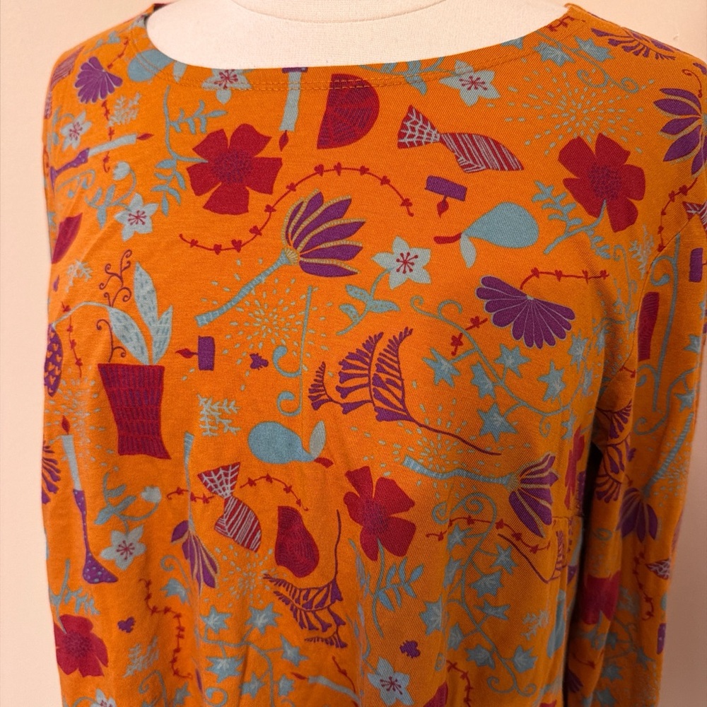 GUDRUN SJODEN Long-Sleeved Patterned Top XL - Curated By Rua'h Kibriya